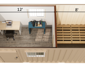 20FT STORAGE AND OFFICE CONTAINER