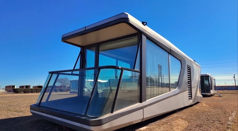 SPACE Tiny Home Capsule with FULL BATH, Futuristic Modern Space Tiny Home