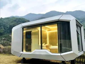 Tiny Home with Full Bath. Futuristic Modern Space Tiny Home