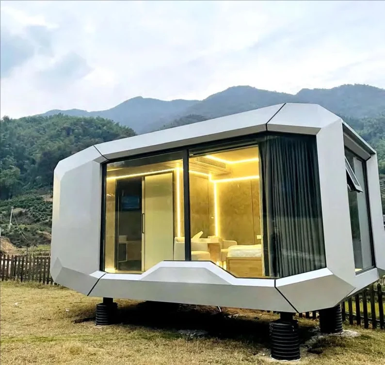 Tiny Home with Full Bath. Futuristic Modern Space Tiny Home